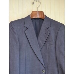 Abital Blazer Mens Charcoal Gray Virgin Wool Made In Italy Two Button Jacket